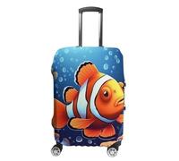 RKJVB Luggage Covers Anti-Scratch Suitcase Cover Cartoon Clown Fish Washable Elastic Suitcase Protector Travel Luggage Protector Covers Carry On Luggages Cover, Cartoon Clown Fish, XL