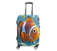 RKJVB Luggage Covers Anti-Scratch Suitcase Cover Cartoon Clown Fish Washable Elastic Suitcase Protector Travel Luggage Protector Covers Carry On Luggages Cover, Cartoon Clown Fish, M
