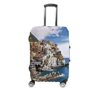 RKJVB Luggage Covers Anti-Scratch Suitcase Cover Cinque Terre Scenery Washable Elastic Suitcase Protector Travel Luggage Protector Covers Carry On Luggages Cover, Cinque Terre Scenery, M