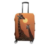 RKJVB Luggage Covers Anti-Scratch Suitcase Cover Giraffe At Sunset Washable Elastic Suitcase Protector Travel Luggage Protector Covers Carry On Luggages Cover, Giraffe At Sunset, M