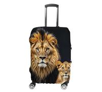 RKJVB Luggage Covers Anti-Scratch Suitcase Cover Mother Lion And Young Lion Washable Elastic Suitcase Protector Travel Luggage Protector Covers Carry On Luggages Cover, Mother Lion And Young Lion, XL
