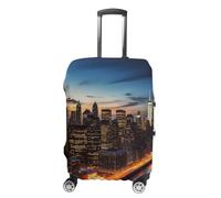 RKJVB Luggage Covers Anti-Scratch Suitcase Cover New York City Scenery Washable Elastic Suitcase Protector Travel Luggage Protector Covers Carry On Luggages Cover, New York City Scenery, M