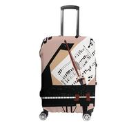 RKJVB Luggage Covers Anti-Scratch Suitcase Cover Piano Violin Music Notes Washable Elastic Suitcase Protector Travel Luggage Protector Covers Carry On Luggages Cover, Piano Violin Music Notes, M