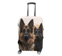 RKJVB Luggage Covers Anti-Scratch Suitcase Cover Sitting Dog Washable Elastic Suitcase Protector Travel Luggage Protector Covers Carry On Luggages Cover, Sitting Dog, L