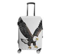 RKJVB Luggage Covers Anti-Scratch Suitcase Cover Sketch of Bald Eagle Diving Washable Elastic Suitcase Protector Travel Luggage Protector Covers Carry On Luggages Cover, Sketch of Bald Eagle Diving