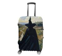 RKJVB Luggage Covers Anti-Scratch Suitcase Cover The Witch of Darkness Washable Elastic Suitcase Protector Travel Luggage Protector Covers Carry On Luggages Cover, The Witch of Darkness, L