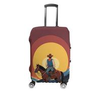 RKJVB Luggage Covers Anti-Scratch Suitcase Cover West Cowboy Washable Elastic Suitcase Protector Travel Luggage Protector Covers Carry On Luggages Cover, West Cowboy, L