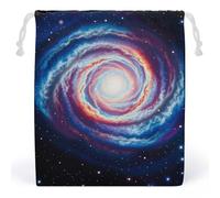 RKJVB Outer Space Nebula Gas Cloud Drawstring Bags Dust-proof Storage Bag Breathable Canvas Bag Reusable Muslin Bag for Party Wedding Xmas Gift Bag