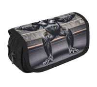 RKJVB Pencil Bag Gorillas in Fitness Gym Pencil Pouch Large Capacity Pen Box Double Zipper Storage Bag 2 Compartments Portable Multifunctional Bag Desk Organizer Pen Case