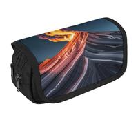 RKJVB Pencil Bag Marble Patterns Resembling Mountain Peaks Pencil Pouch Large Capacity Pen Box Double Zipper Storage Bag 2 Compartments Portable Multifunctional Bag Desk Organizer Pen Case