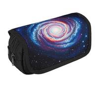 RKJVB Pencil Bag Outer Space Nebula Gas Cloud Pencil Pouch Large Capacity Pen Box Double Zipper Storage Bag 2 Compartments Portable Multifunctional Bag Desk Organizer Pen Case