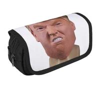 RKJVB Pencil Bag US Presidential Officials Pencil Pouch Large Capacity Pen Box Double Zipper Storage Bag 2 Compartments Portable Multifunctional Bag Desk Organizer Pen Case