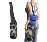RKJVB Portable Yoga Mat Bag Animal Schnauzer Dog Printed Gym Bag with Strap Yoga Mat Storage Bag Gym Tote Sports Bag for Pilates Travel Men Women