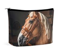 RKJVB Top Carpenter's Horse Head Makeup Bag for Women Portable Cosmetic Bag Waterproof Toiletry Bag Storage Bag Large Makeup Pouch Aesthetic Handheld Makeup Bag for Travel Work, style, One Size