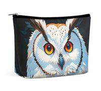 RKJVB White Owl Makeup Bag for Women Portable Cosmetic Bag Waterproof Toiletry Bag Storage Bag Large Makeup Pouch Aesthetic Handheld Makeup Bag for Travel Work, style, One Size