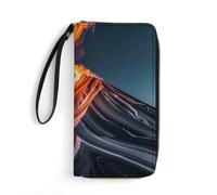 RKJVB Womens Wallet Multi-Pocket Long Wallet Marble Patterns Resembling Mountain Peaks Leather Wallet for Women Ultra Slim Thin Wallet with Zipper Pocket for Shopping Work, style, 19.7x10.5cm, Modern