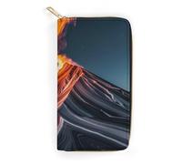 RKJVB Womens Wallet Multi-Pocket Long Wallet Marble Patterns Resembling Mountain Peaks Leather Wallet for Women Ultra Slim Thin Wallet with Zipper Pocket for Shopping Work, style, 19.7x10.5cm