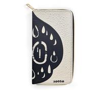 RKJVB Womens Wallet Multi-Pocket Long Wallet Water Droplet Contour Leather Wallet for Women Ultra Slim Thin Wallet with Zipper Pocket for Shopping Work, style, 19.7x10.5cm