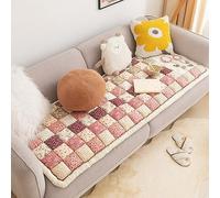 RKK Bohemian Patchwork Sofa Cover Cotton Quilted Couch Cover Floor Mat Floral Print Sectional Non-Slip Soft Sofa Slipcover Furniture Protector For Kids, Dogs, Cats(A,70 * 180cm/27.5 * 70.9")