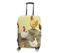 Rkklvbns A Brood of Chickens Travel Luggage Cover Anti-scratch Suitcase Cover Elastic Suitcase Protective Cover Fits 19-32 Inch Luggage, style, M, Luggage Case Cover