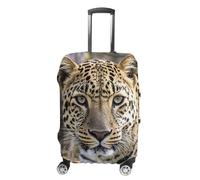Rkklvbns African Animal Leopard Luggage Cover for Travel, Washable Suitcase Protector for Home, Anti Scratch Luggage Covers with Zippers on Both Sides, Stretchable Outdoor Accessories, white, XL