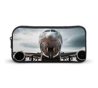 Rkklvbns Airplane Art Large Pencil Case Portable Pencil Bag with Zipper Stationery Organizer Simple Storage Aesthetic Stationery for Office College Adult Use
