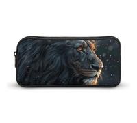 Rkklvbns Beautiful Lion Pictures Large Pencil Case Portable Pencil Bag with Zipper Stationery Organizer Simple Storage Aesthetic Stationery for Office College Adult Use