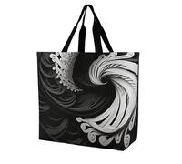 Rkklvbns Black And White Image Women Tote Bag Shoulder Grocerie Bags Portable Storage Handbag Lightweight Durable for Work Travel Casual Bag
