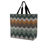 Rkklvbns Brown And Green Pattern Women Tote Bag Shoulder Grocerie Bags Portable Storage Handbag Lightweight Durable for Work Travel Casual Bag