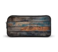 Rkklvbns Brown Texture Large Pencil Case Portable Pencil Bag with Zipper Stationery Organizer Simple Storage Aesthetic Stationery for Office College Adult Use