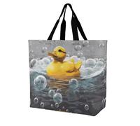Rkklvbns Bubble Duck Women Tote Bag Shoulder Grocerie Bags Portable Storage Handbag Lightweight Durable for Work Travel Casual Bag