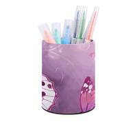 Rkklvbns Butterfly Pen Holder Round Desk Pen Holder Stylish Office Desk Decor Makeup Brush Holder Multifunctional Storage Box for Office Home Art Supply