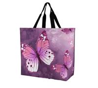 Rkklvbns Butterfly Women Tote Bag Shoulder Grocerie Bags Portable Storage Handbag Lightweight Durable for Work Travel Casual Bag