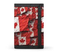 Rkklvbns Canadian Flag Trifold Wallet for Men Minimalist Design Slim Wallet with Money Pocket & Multiple Card Slots Stylish Durable Wallets