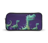 Rkklvbns Cartoon Dinosaur Large Pencil Case Portable Pencil Bag with Zipper Stationery Organizer Simple Storage Aesthetic Stationery for Office College Adult Use