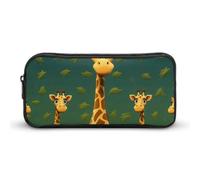 Rkklvbns Cartoon Giraffe Large Pencil Case Portable Pencil Bag with Zipper Stationery Organizer Simple Storage Aesthetic Stationery for Office College Adult Use