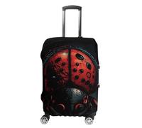 Rkklvbns Cartoon Ladybug Luggage Cover for Travel, Washable Suitcase Protector for Home, Anti Scratch Luggage Covers with Zippers on Both Sides, Stretchable Outdoor Accessories, white, L, Luggage Case