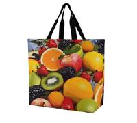 Rkklvbns Colorful Fruit Women Tote Bag Shoulder Grocerie Bags Portable Storage Handbag Lightweight Durable for Work Travel Casual Bag