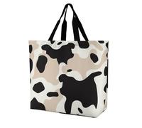 Rkklvbns Cow Spot Women Tote Bag Shoulder Grocerie Bags Portable Storage Handbag Lightweight Durable for Work Travel Casual Bag