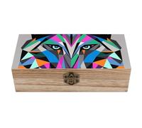 Rkklvbns Coyote, Wolf Beast Large Wooden Keepsake Box, Memory Box for Home