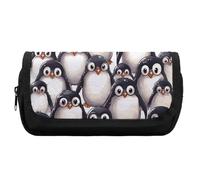 Rkklvbns Cute Baby Penguins Sketch Pencil Case Double Large Capacity Pencil Box Durable Pen Bag with Zipper Multi-Slot Pen Pouch Stylish Office Storage Box