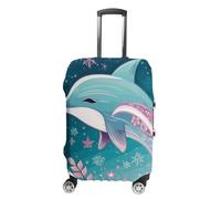 Rkklvbns Cute Dolphin Snowflake Travel Luggage Cover Anti-scratch Suitcase Cover Elastic Suitcase Protective Cover Fits 19-32 Inch Luggage, style, XL, Luggage Case Cover