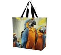 Rkklvbns Cute Parrots Women Tote Bag Shoulder Grocerie Bags Portable Storage Handbag Lightweight Durable for Work Travel Casual Bag