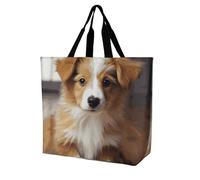 Rkklvbns Cute Puppy Dog Women Tote Bag Shoulder Grocerie Bags Portable Storage Handbag Lightweight Durable for Work Travel Casual Bag