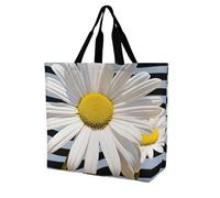 Rkklvbns Daisy Flower Women Tote Bag Shoulder Grocerie Bags Portable Storage Handbag Lightweight Durable for Work Travel Casual Bag