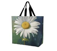 Rkklvbns Daisy Flower Women Tote Bag Shoulder Grocerie Bags Portable Storage Handbag Lightweight Durable for Work Travel Casual Bag