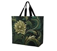 Rkklvbns Dark Green And Green Style Women Tote Bag Shoulder Grocerie Bags Portable Storage Handbag Lightweight Durable for Work Travel Casual Bag