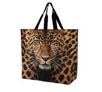 Rkklvbns Depict A Leopard Women Tote Bag Shoulder Grocerie Bags Portable Storage Handbag Lightweight Durable for Work Travel Casual Bag