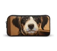 Rkklvbns Dog Training Large Pencil Case Portable Pencil Bag with Zipper Stationery Organizer Simple Storage Aesthetic Stationery for Office College Adult Use