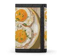Rkklvbns Eggs And Tomatoes Trifold Wallet for Men Minimalist Design Slim Wallet with Money Pocket & Multiple Card Slots Stylish Durable Wallets
